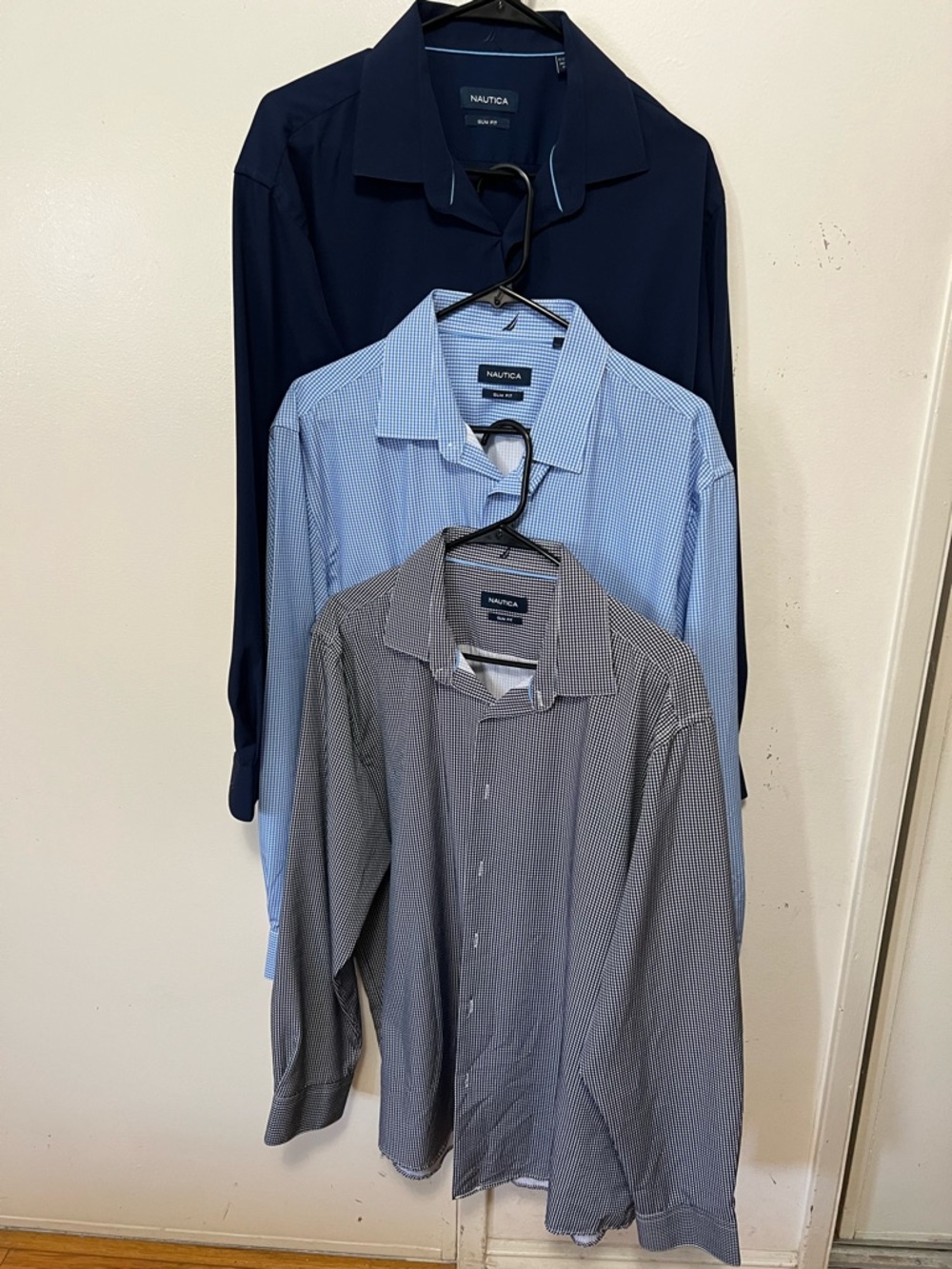 3 - Nautica Men's Dress Shirt Set - Navy, Light Blue, Gray